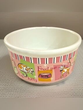Lap Cat Ceramic Food Bowl by Riviera Beers Signature Housewares Retro Art Style